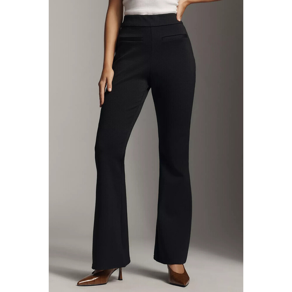 By Anthropologie High-Rise Flare Knit Pants L